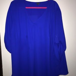 3/4 sleeve Torrid Harper Blouse royal blue size 2